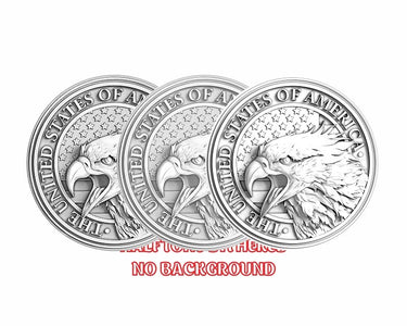 American eagle 3d illusion & laser-ready files 3DWave.us